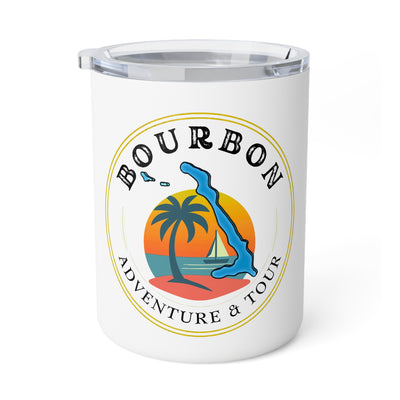 Bourbon Adventure & Tour 10oz Insulated Coffee Mug — Tropical Sunset Travel Tumbler